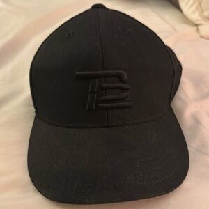 Tom Brady TB12 Black on Black Hat 7 1/4 - 7 5/8